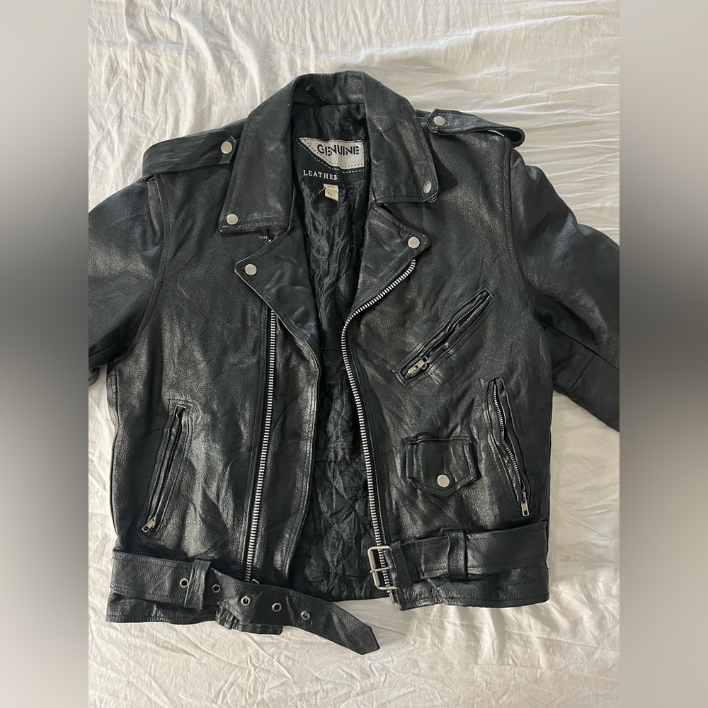 Leather Black Men's Bomber Jacket